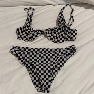Mikoh Checkered Bikini Set